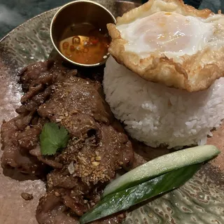 Moo Gratiam Over Rice (GF)