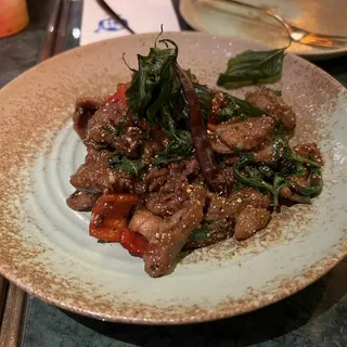 Krapow Moo Khao Kua *