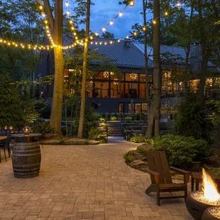 patio with fire pit