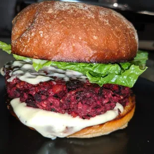 Beet burger delivered. Quite delicious!