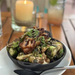 Brussel Sprouts, Cauliflower &amp; Pork Belly