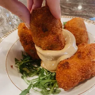 Mac and mushroom croquettes