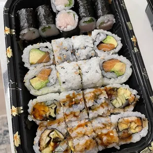 a variety of sushi