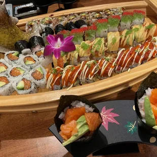 interior, sushi and sashimi