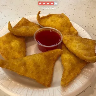 Yummy fresh crab wontons!