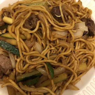 Best Hibachi steak with soba noodles!