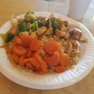 Chicken and shrimp Hibachi
