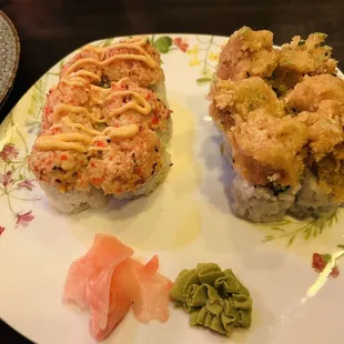 Volcano and spider roll