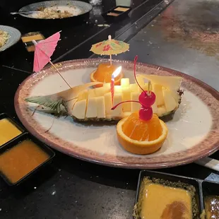Pineapple boat - happy birthday!!