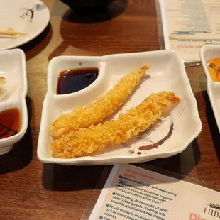 Chicken gyoza, shrimp tempura, crab rangoon (mmm)