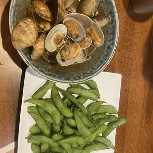 Clams &amp; edamame