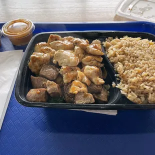 Chicken and steak