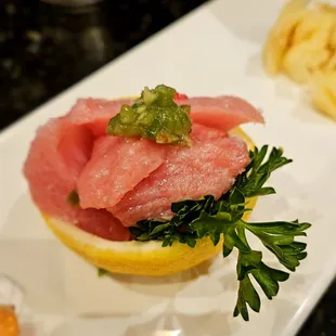 Fatty Tuna Cheek sashimi