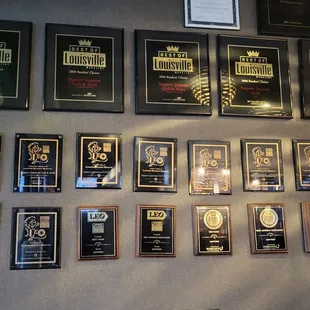 Many of their LEO and Best of Louisville awards