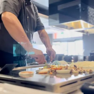 interior, sushi and sashimi