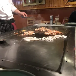 a chef preparing food