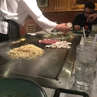 a chef preparing a meal