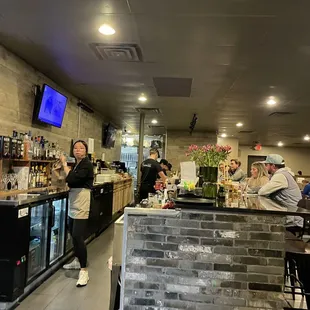 customers at the counter