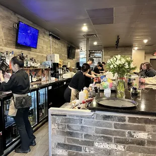 customers at the counter