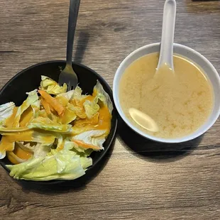 Salad and Miso soup