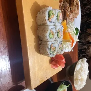 California Roll and Chicken Teriyaki
