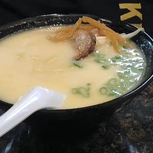 Tonkatsu ramen with  A piece of chasu pork. Broth was delicious