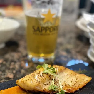 Branzino with Carrot Pure