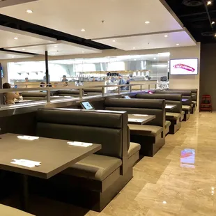 interior, sushi and sashimi