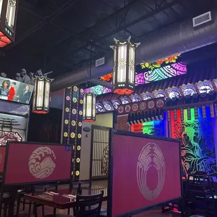 The owner made the art and it's always changing. It's gorgeous!