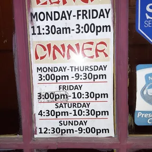 Business hours