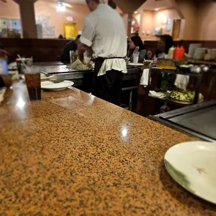 sushi and sashimi, interior