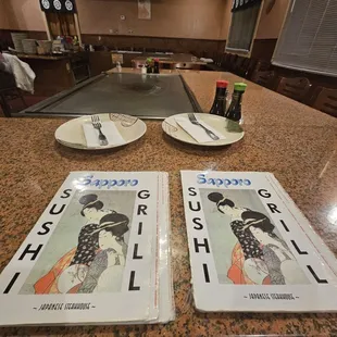 interior, sushi and sashimi