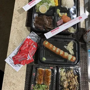 Dinner Bento Box (far too left)