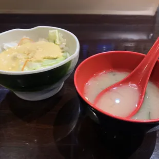 Salad &amp; Miso Soup