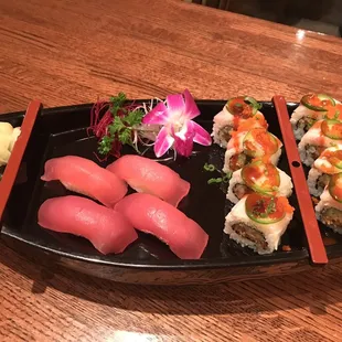 a variety of sushi