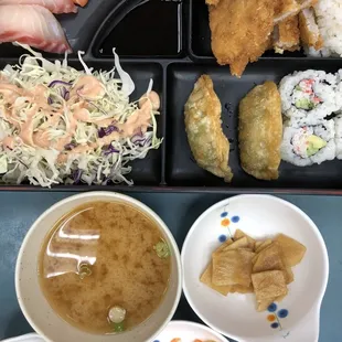 Combo #4... i think Katsu cutlet and sushi combo