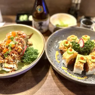 Rockstar Roll with crawfish, 911 Roll wasn't that spicy