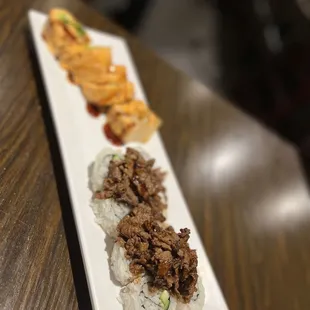 sushi and sashimi, food