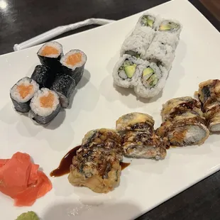 Salmon Maki, California, Tuna Roll   Salmon Roll