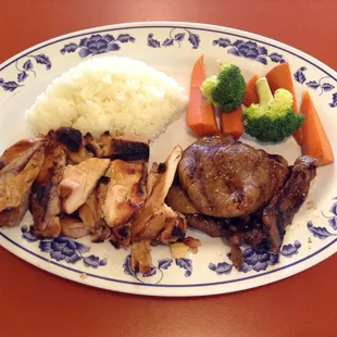 16. Chicken and beef teriyaki ($8.99)