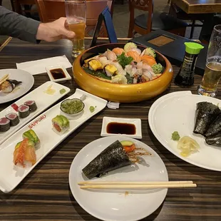 sashimi, sushi and sashimi, food, sushi