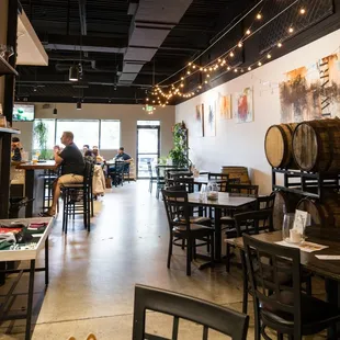 the interior of the tasting room