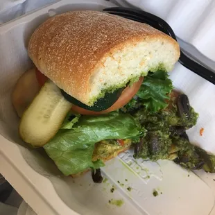 Eh... 1/2 eaten grilled veggie panini