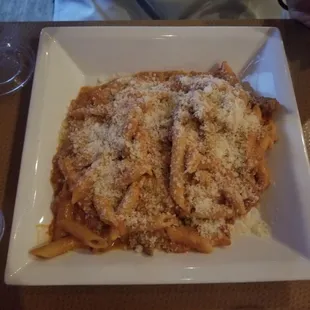 Pasta Bolognese (after) chesse