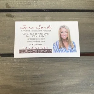 Business card with all contact info