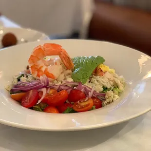 Seafood cobb salad