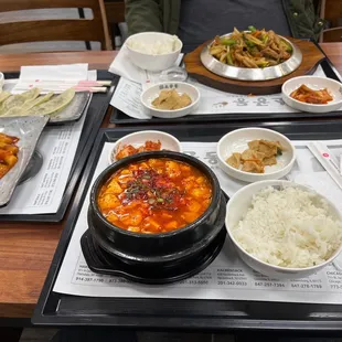 korean dinner from sgd dubu inside the new saraga castleton