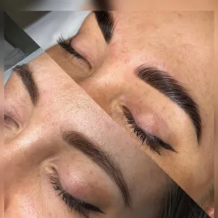 Brow Lamination and tint