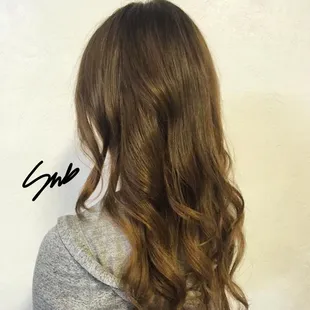 After: health trim and long layers to help create movement and body
