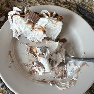 a slice of pie on a plate